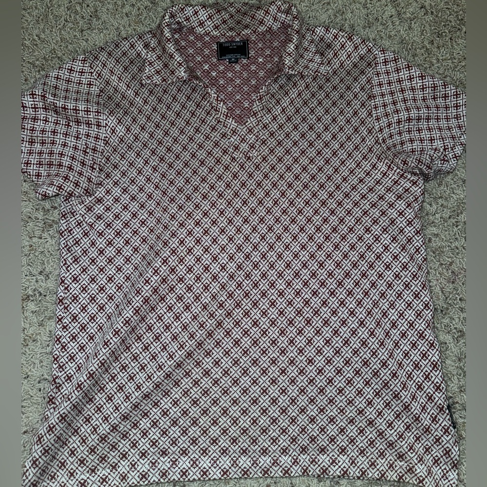 Todd Snyder burgundy collar shirt